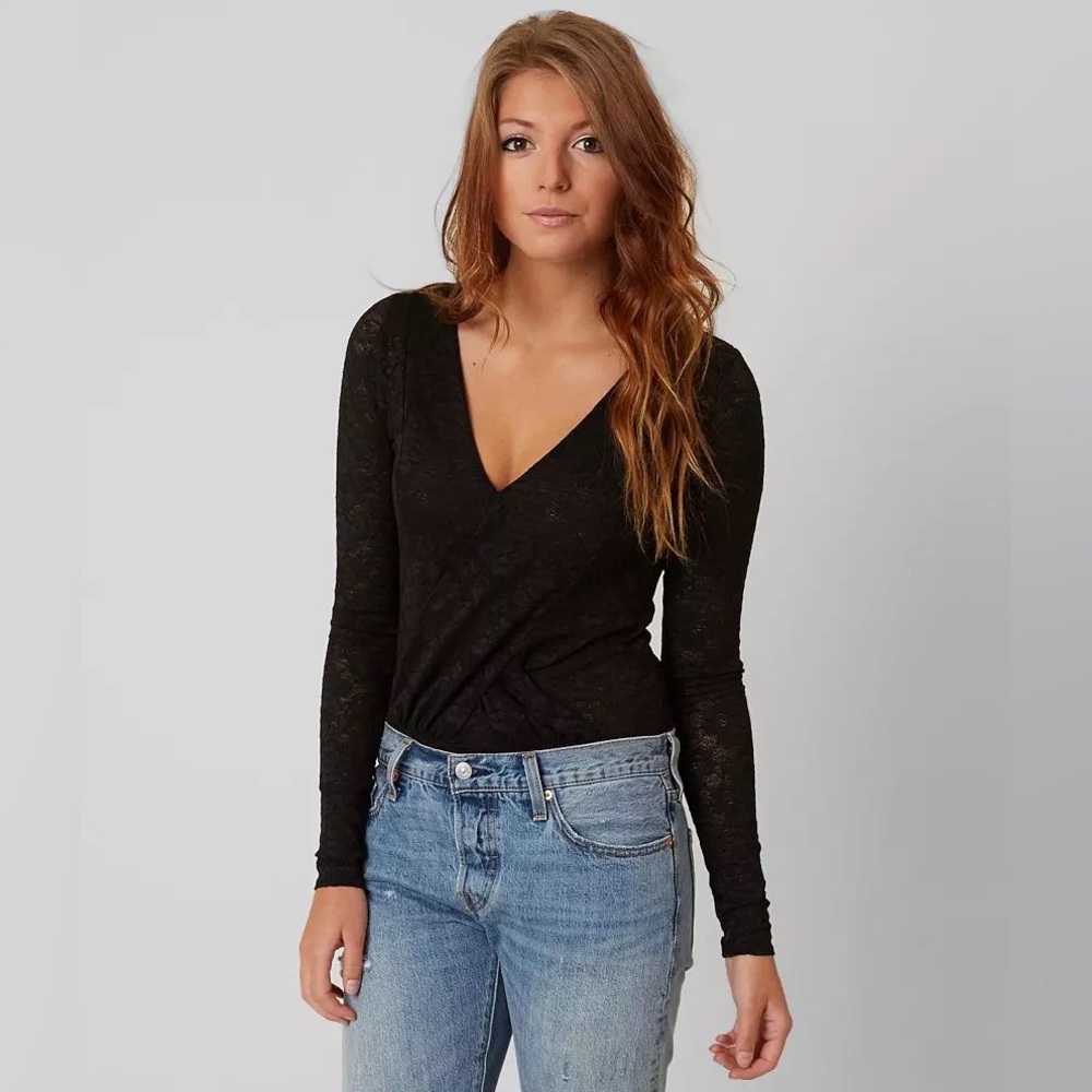 NWT intimately free people black lace bodysuit XS